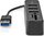 USB разводник Нedis 5 порти, USB 2.0, читач SD MicroSD, црн