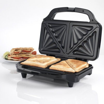 Toaster sanduiçësh Salter Deep Fill, 800W, pllaka 28x15 cm, i zi