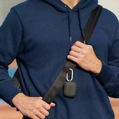 Mbrojtëse Uniq Vencer për AirPods Pro 2, silikoni, me karabinë, portokalli
