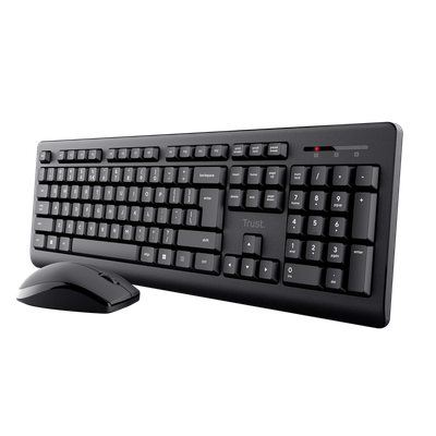 Set tastierë dhe maus Trust Primo Wireless, të zi