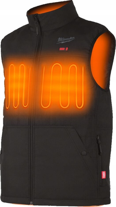 Jelek me ngrohje Milwaukee M12 Heated Puffer Vest, madhësia XL, pa bateri, ngjyrë e zezë