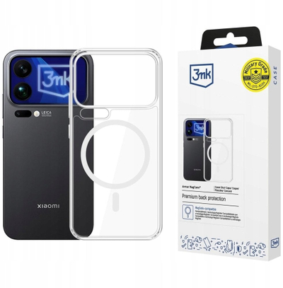 Kllëf telefoni 3MK Armor MagCase për Xiaomi 17 Pro Max, MagSafe, transparend