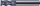 Freza karbiti AT 440N X-MILL, diametër 10mm, Z4, pa shank