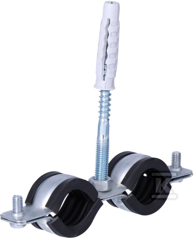 Set kapëse dyshe për tuba Walraven BIS Cobra 1/2", 20-24 mm, çelik i galvanizuar, e zezë