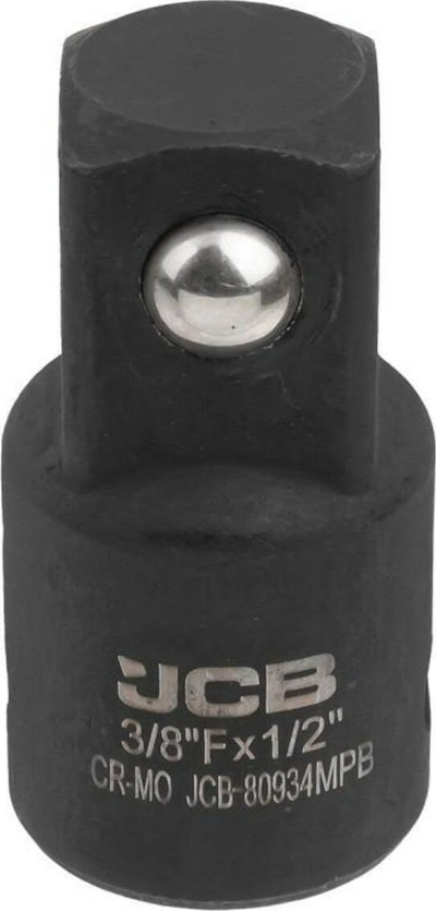 Adapter goditës JCB JCB 80934MPB, 3/8" F në 1/2" M, metalik
