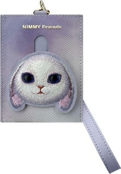 Portofol kartelash iLike Nimmy Big Eyed Pet Rabbit 2.0, xhepa të shumëfishtë, i purpurt