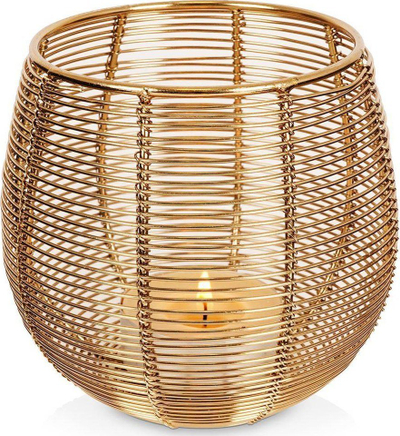 Mbajtëse qiriri Koopman Tealight Holder, metal, 12x12cm, ari