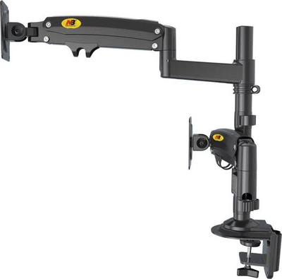 Mbajtëse dopio monitori North Bayou H180, 22"-32", lëvizje e plotë, e zezë