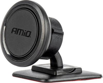 Mbajtëse magnetike telefoni AMiO 04140, vetëngjitëse, rrotullim 360°, e zezë