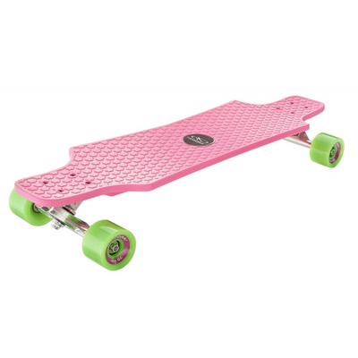 Longboard Hudora Fun Cruiser, ABEC 7, plastik, rozë