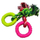 Lodër për qen Yarro Ringo With Rope, unazë gome, 7/15cm, shumëngjyrëshe