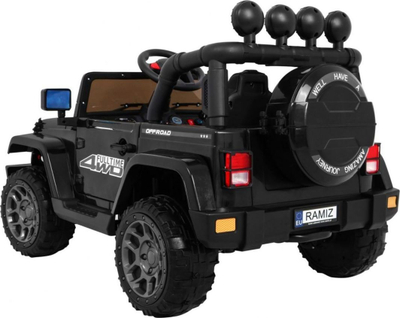 Veture elektrike lodër Ramiz Jeep Off-Road, 12V 10Ah, 4x4 me telekomandë, e zezë