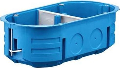Kuti montimi Simet Box, 2x60mm, për mure gipsi, blu