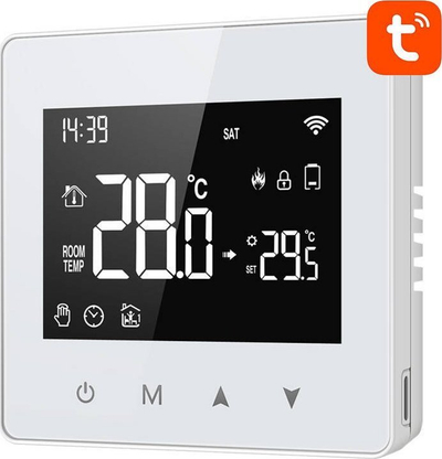 Termostat inteligjent Avatto WT198, WiFi, Tuya, i bardhë