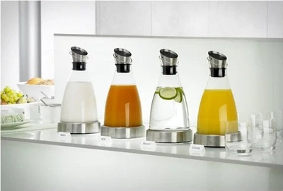 Termos Emsa Flow, 1L, çelik inox me xham, transparent