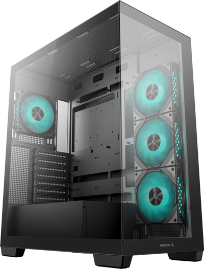 Kase kompjuteri DeepCool CG580 4F, MIDI Tower, 4x ventilator 120mm, e zezë