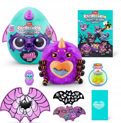 Lodër surprizë Monstercorn Surprise, 35+ befasi, pelush me aksesorë, shumëngjyrëshe