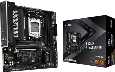 Pllakë amë ASRock B850M Challenger, AMD AM5, DDR5, Micro ATX, e zezë