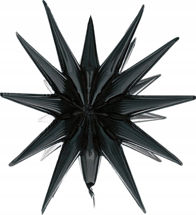Balon folie Godan 3D Star, 50 cm, mat, e zezë