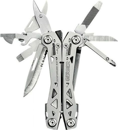 Multiveprim Gerber Suspension NXT, çelik inox, me këllëf, argjent