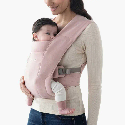 Nositëse bebe Ergobaby Embrace, ergonomike, për të porsalindur, rozë e çelët