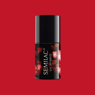 Llak gjeli hibrid Semilac 231 Girl on Fire, 7ml, i kuq