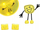 Lodër me drita LED Glo Pals Character Pack, 1 personazh, 2 kube, e verdhë