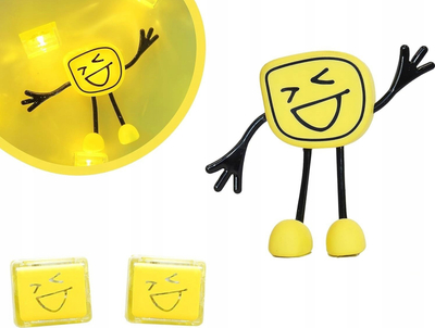 Lodër me drita LED Glo Pals Character Pack, 1 personazh, 2 kube, e verdhë