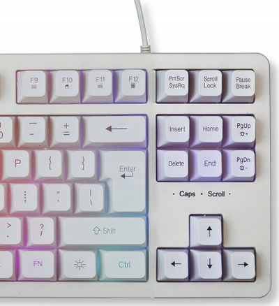 Tastierë Baracuda BGK-01114 Krill, tenkeyless, ndriçim rainbow, e bardhë