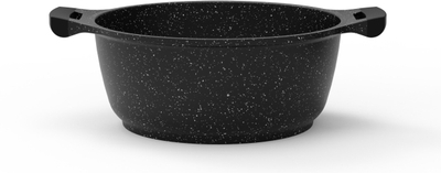 Set tenxheresh Domoletti Marble, tenxhere 28cm 6.1L, tigan për skuqje, i zi