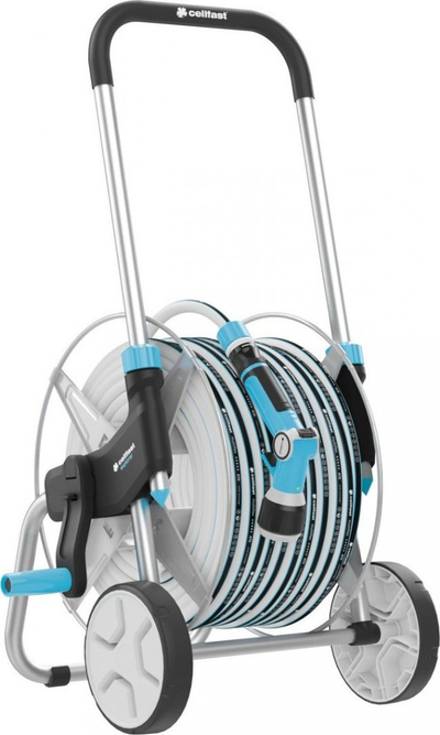 Karrocë për zorrë Cellfast Explorer Kit(55-060), 1/2", 50m, e argjendtë