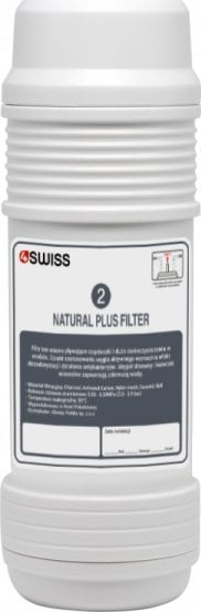 Патрона филтер за вода 4Swiss Natural Plus D бр. 2, 3 фази филтрирање, минерализатор, бела