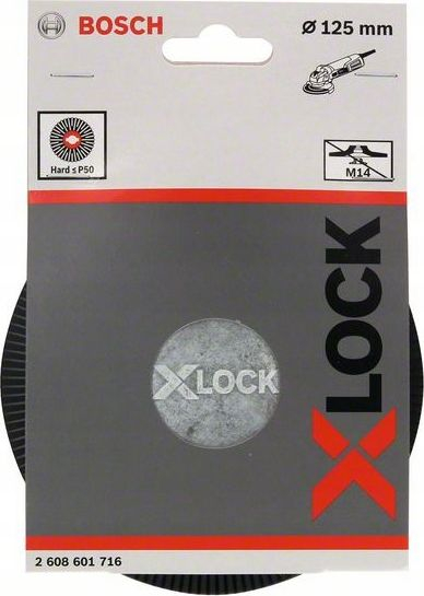 Disk mbajtës Bosch X-LOCK Hard 2608601716, 125 mm, për laps gërryes, i zi