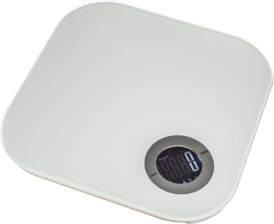 Peshore kuzhine dixhitale prej xhami, 21.5 x 21.5 cm, 5 kg, e bardhë