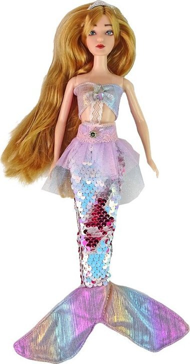 Kukull sirenë Emily the Mermaid, bisht që ndryshon ngjyrë, aksesorë rozë