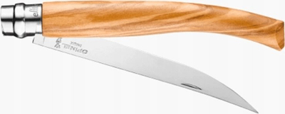Склопив нож Opinel N012 Effile, сечило 5\" инокс, рачка од маслиново дрво