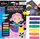 Set pastelë të thatë Kidea Princesses, 6 ngjyra, 6 fletë ngjyrosjeje, shumëngjyrëshe