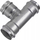 Fiting presi SANHA 9130, në formë T, 18 mm, çelik inox