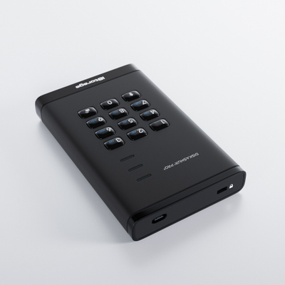 SSD i jashtëm iStorage diskAshur PRO3, 1TB, i vogël për me vete, i zi