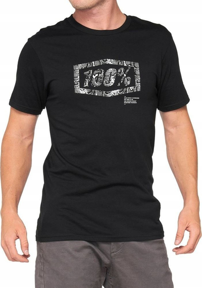 Bluzë 100 Percent Essential, T shirt pambuk poliester, e zezë me jeshile, XL