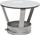 Kapak oxhaku Wade Chimney Roof, diametër 101-130 mm, gri