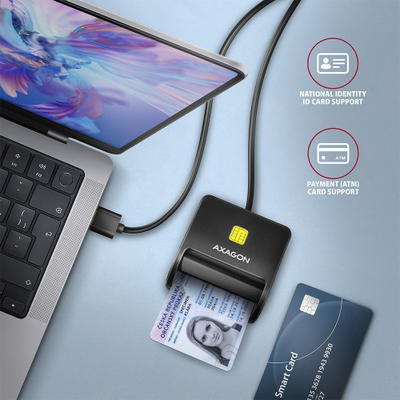 Lexues kartelash Axagon AXAGON CRE-SM3SD, USB 2.0, 4 slote, 1.3 m, i zi
