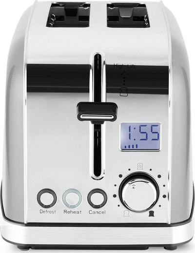 Toaster PHILCO PHTA 4010, 2 feta, ekran me timer, inox argjent