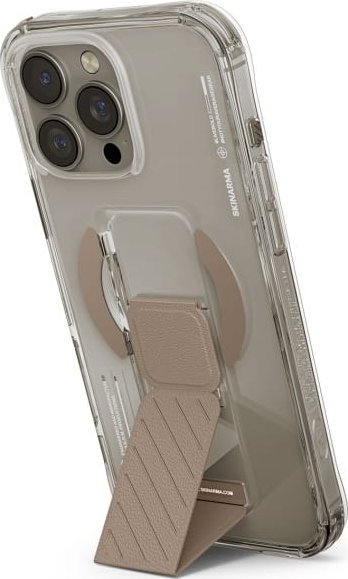 Kuti mbrojtëse Skinarma Axon për iPhone 16 Pro, me magnet, me stand GRIP, ngjyrë shampanjë