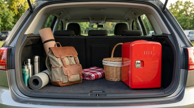Mini frigorifer Elle Home ESDAF101RDEU, 4L, i kuq