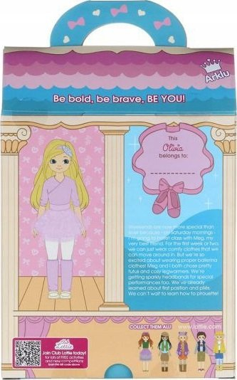 Kukull Finebooks Lottie Ballet Class, 18cm, për fëmijë 3+, rozë