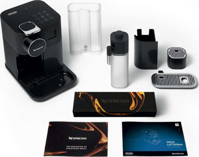 Aparat kafeje me kapsula Nespresso Gran Lattissima EN650B 1400 W, e zezë