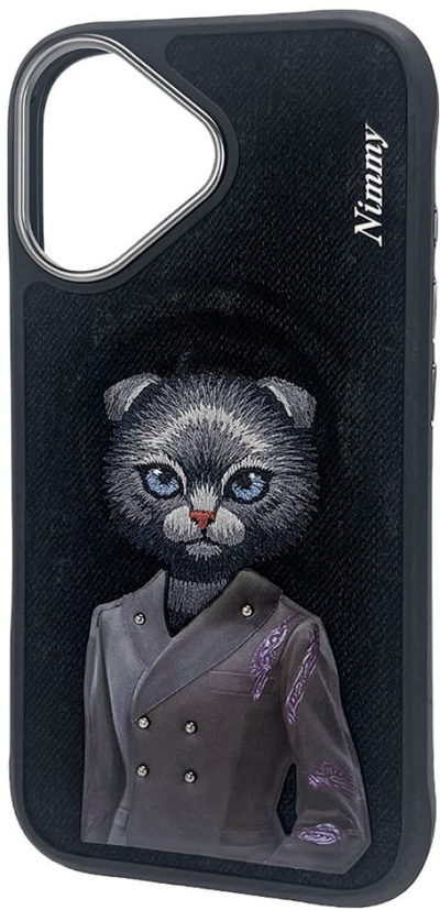 Kopertinë telefoni Nimmy Magnetic Fashion Cute Pet MagSafe për iPhone 16, magnetike, me dizajn kafshësh, e zezë