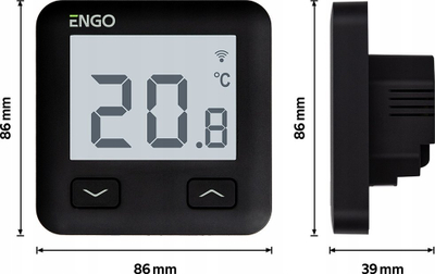 Termostat muri ENGO E10B230WIFI, Wi‑Fi, 230V, i zi