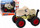 Makine lodër dinosaur off road, me rrota të mëdha gome, bezhë
